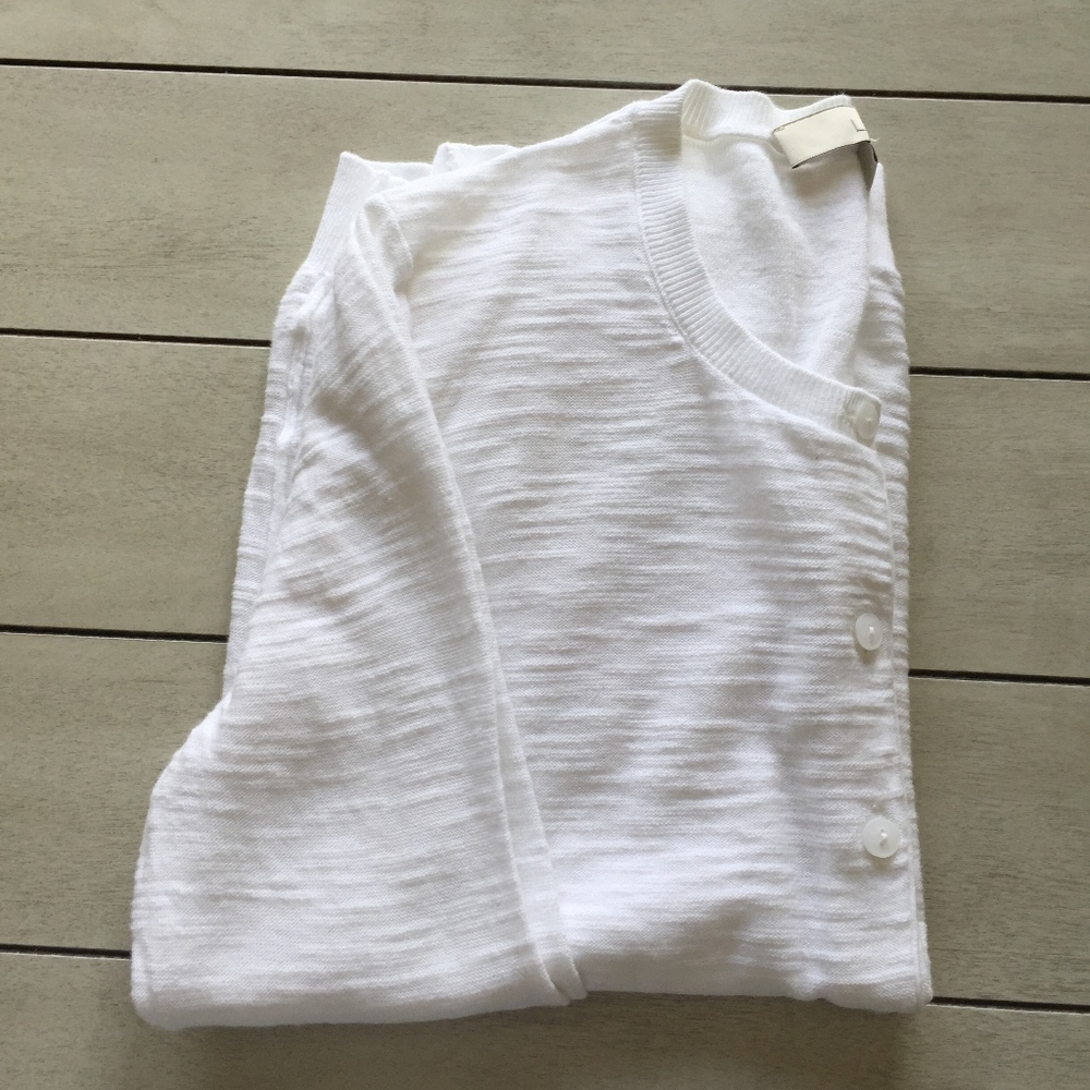 White 3/4 Cardigan
